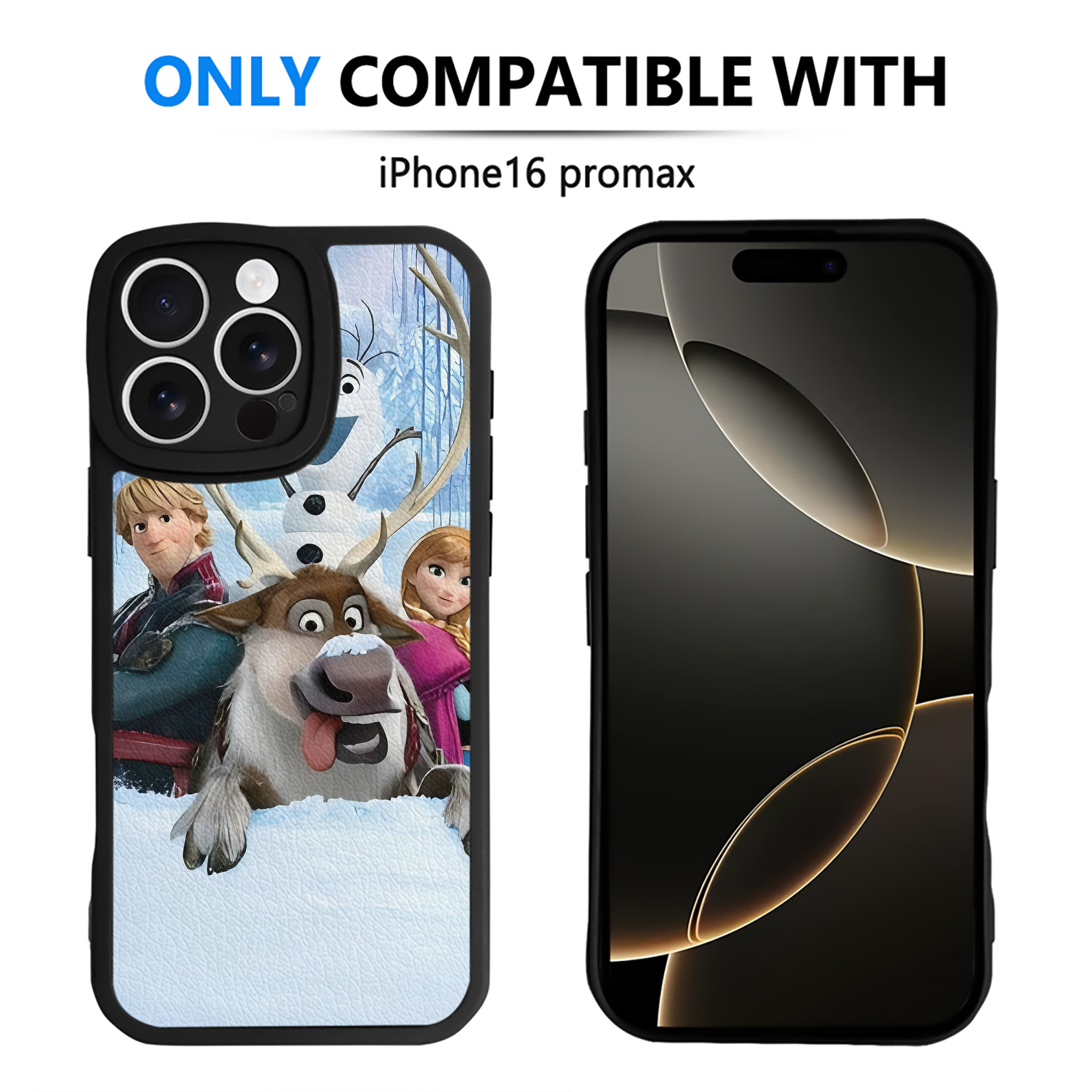 （画像用） アナと雪の女王 アンナ エルサ Frozen Anna Elsa 【iPhone 16シリーズ対応】シリコンスマホケース（レザー調） 材質：シリコン